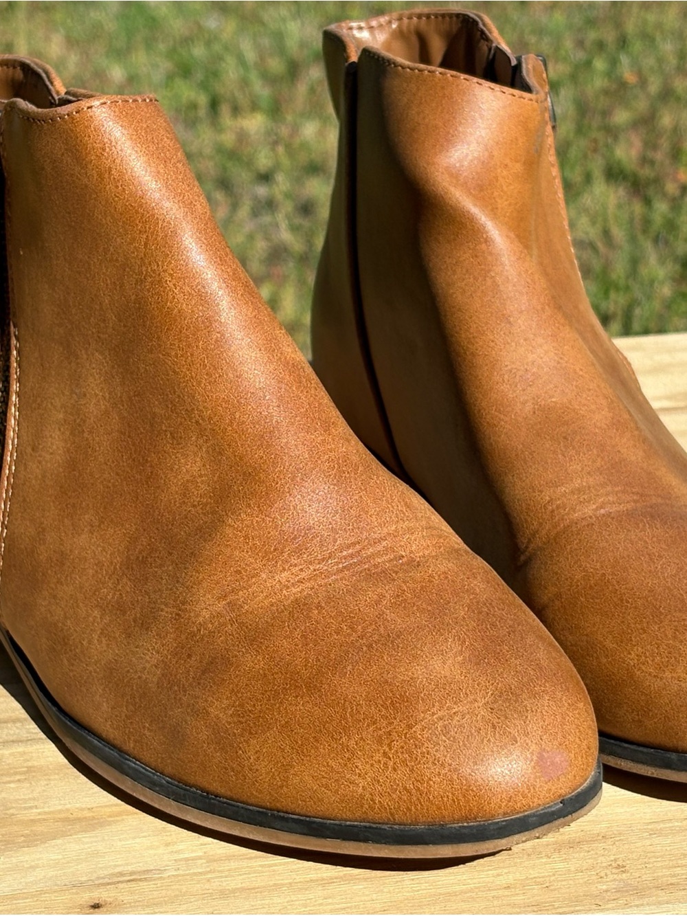 Cat & Jack Cognac Brown Chelsea Ankle Booties